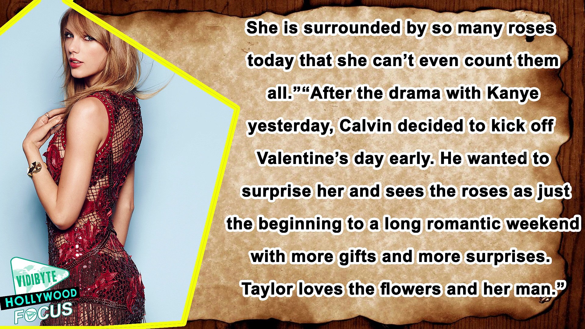 Taylor Swift Showered With Roses By Calvin Harris