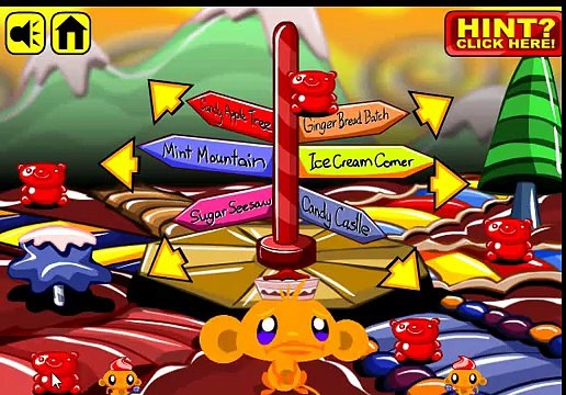 Счастливая обезьянка и конфеты. Happy monkey and candy