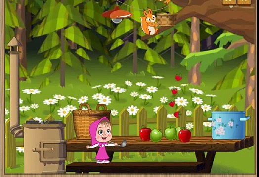 Маша и Медведь Сортируем овощи фрукты Поцветам и принадлежностям 2014 все вместе