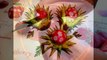 Украшения из овощей! Карвинг огурца и редиса! Decoration of vegetables  Carving radish and cucumber