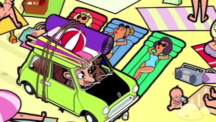 Mr Bean Driving on the beach