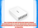 Trusda Cargador Rápido de escritorio (60W 12A 6 Puertos USB Tecnología PowerIQ) para iPhone