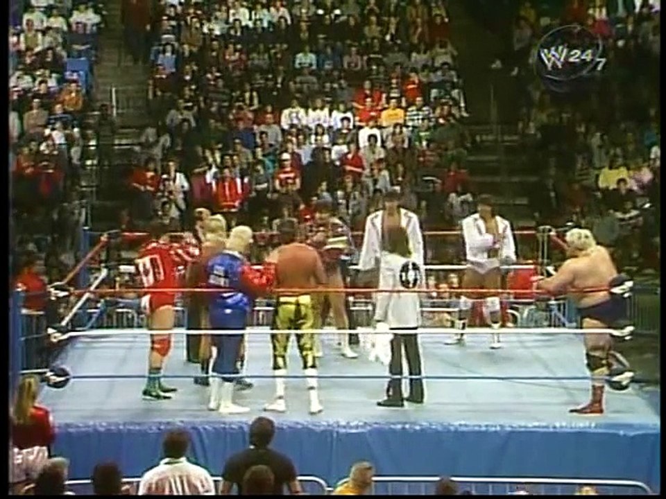 Can Am Connection & Lanny Poffo vs Adonis, Valentine, & Beefcake   SuperStars Feb 28th, 1987