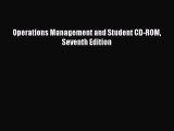[PDF] Operations Management and Student CD-ROM Seventh Edition Download Full Ebook