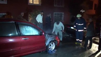 Küçükçekmece’de 7 araç kundaklandı