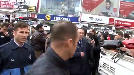 Zabıta ile esnaf birbirine girdi