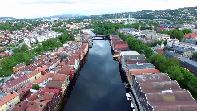 Воздушная экскурсия в 4К по Тронхейму, Норвегия