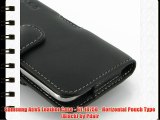 Samsung AtivS Leather Case - GT-i8750 - Horizontal Pouch Type (Black) by Pdair