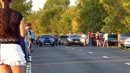 Уличные гонки между Субару и Мазда1