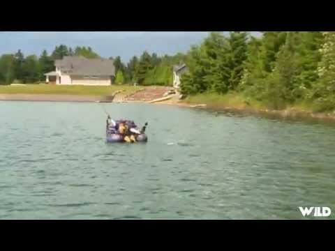 Little Boy Fishing for Brown Trout with a Fly Rod