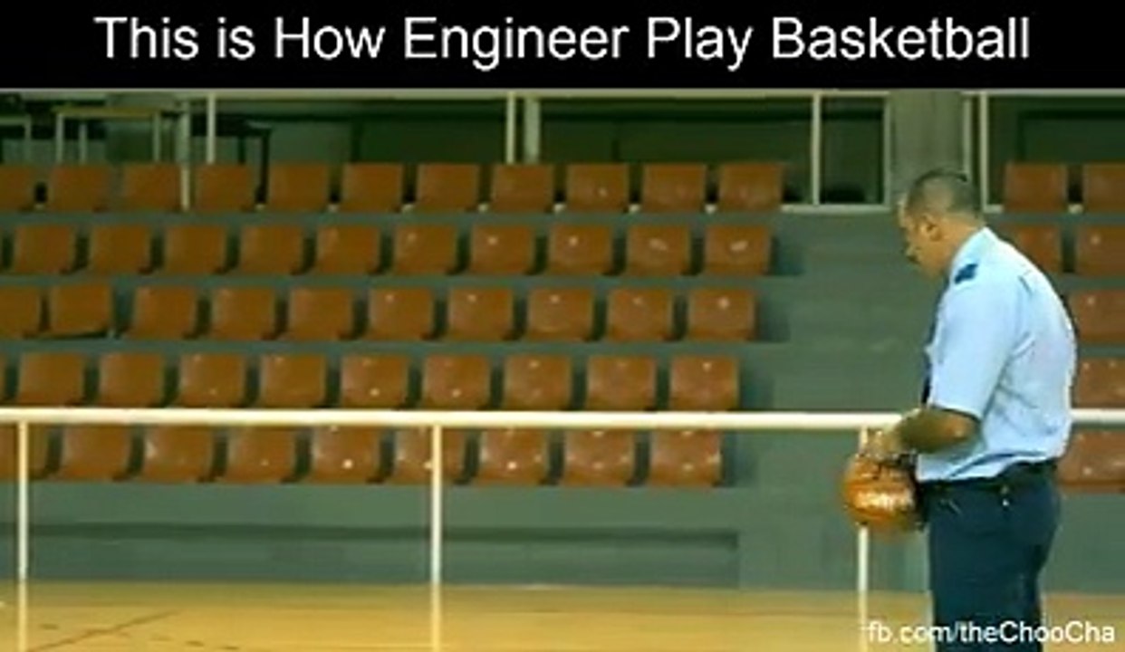 How engineer playing basketball