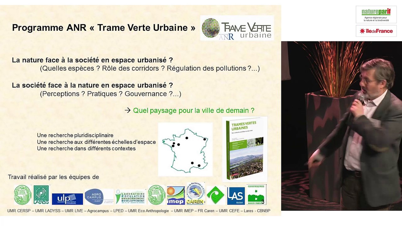 Passage de l'écologie scientifique à l'opérationnel. Philippe Clergeau, professeur d'écologie, MNHN.