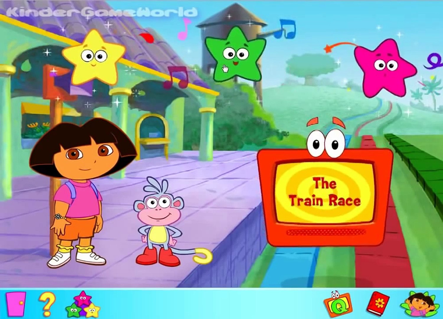 Dora The Explorer The Train Race 14 Video Dailymotion