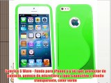 Samrick S Wave - Funda para iPhone 5 y 5G (gel protector de pantalla gamuza de microfibra y