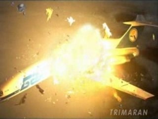 animations 3d crash aerien