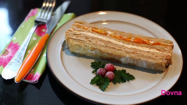 рецепт торт наполеон закусочный с рыбой новогодний