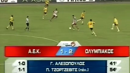 Το γκολ του Γιαννάκη Οκκά Α.Ε.Κ. 1 - 2 ΟΛΥΜΠΙΑΚΟΣ