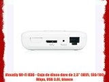 Macally Wi-Fi HDD - Caja de disco duro de 2.5 (WiFi 100/100 Mbps USB 3.0) blanco