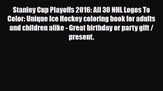 [PDF Download] Stanley Cup Playoffs 2016: All 30 NHL Logos To Color: Unique Ice Hockey coloring