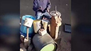 Talented drummer boy without drums. Amazing talent (Must watch)