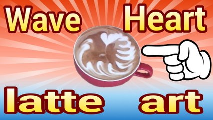 Latte art wave heart
