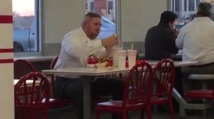 Eat fast-food burgers like a monster