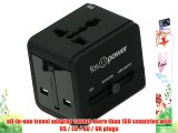 cargador usb - FosPower FUSE All-In-One Adaptador Internacional (US UK EU AU)   [Puerto Dos