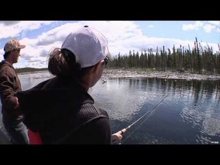 Fishing Pike in Quebec Leaf River