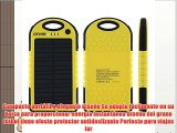 Levin Cargador Panel Solar portátil de batería externa portable Resistente al agua y al polvo