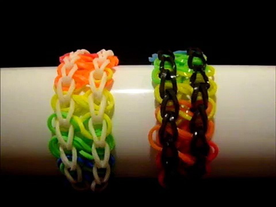 Rainbow loom bands Bracelet elastique Pepper loom tuto francais facile
