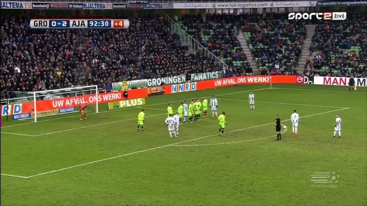 1-2 Danny Hoesen - Groningen v. Ajax Amsterdam 14.02.2016 HD