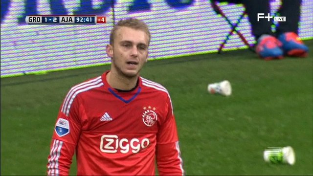 1-2 Danny Hoesen Goal Holland Eredivisie - 14.02.2016, FC Groningen 1-2 AFC Ajax