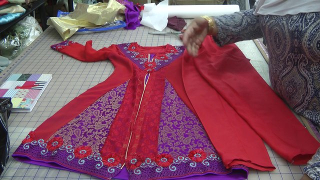 childs frock made from remnants