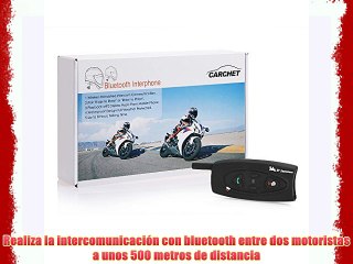 CARCHET Single 500m Kit universal Profesional de auriculares con Bluetooth para casco de motosoporte