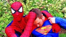Spiderman vs Superman in Real Life! Spider-man Playtime and Having Fun at The Park! Superhero Movie (1080p)