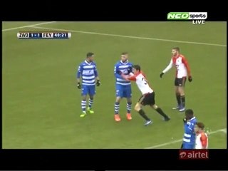 Sven van Beek Goal - Zwolle 1 - 1 Feyenoord - 14-02-2016