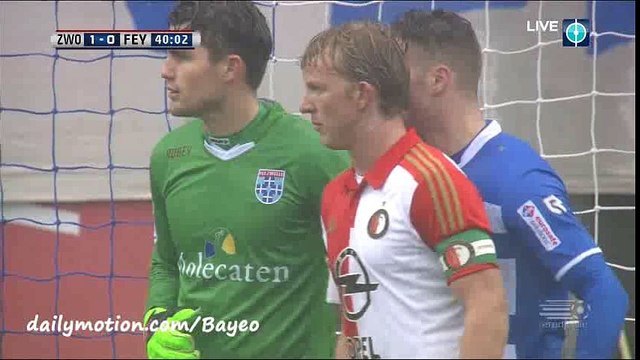 Sven van Beek Goal HD - Zwolle 1-1 Feyenoord - 14-02-2016