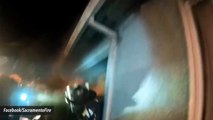 Helmet Cam Shows Moment When Dog Is Found In Burning Home