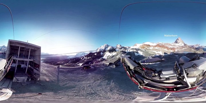 Видео 360° - Наивысшая канатная дорога в Европе (Альпы, Швейцария)