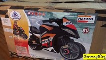 Power Ride On Motorcycle for Kids Honda Repsol Unboxing and Assembling