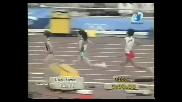 Medaille d'or de Hassiba Boulmerka du 1500m au Jeux Olympique BARCELONE 1992