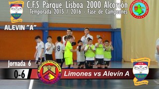 Jornada 6 F.CAMP. - ALEVIN A - C.F.S Parque Lisboa 2000 Alcorcón Vs LIMONES5 - 2015/16