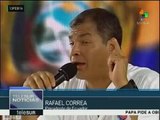 Correa: Medios privados manipulan a la población