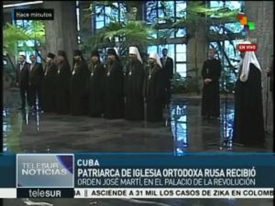 Cuba: Patriarca ortodoxo ruso recibe condecoración José Martí