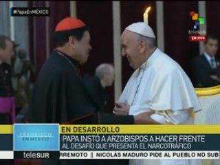 Francisco pide a obispos hacer frente al desafío del narcotráfico