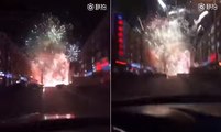 Un magasin de feu d'artifice prend feu en Chine
