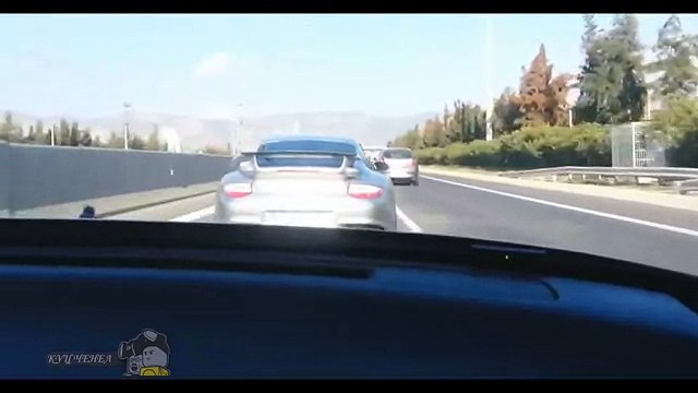 Уличные гонки на дороге Ваз 2104 vs Porsche 911, тазы валят 2015