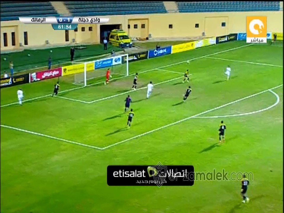هدف الزمالك الاول | باسم مرسى| الزمالك 1-1 وادى دجله| الدورى المصرى الممتاز 2015/2016| الاسبوع ، الثامن عشر