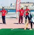 Aseefa and Bakhtawar Bhutto Zardari playing cricket with Shahid Afridi & APS Students in Dubai