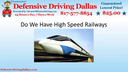 Do We Have High Speed Railways
